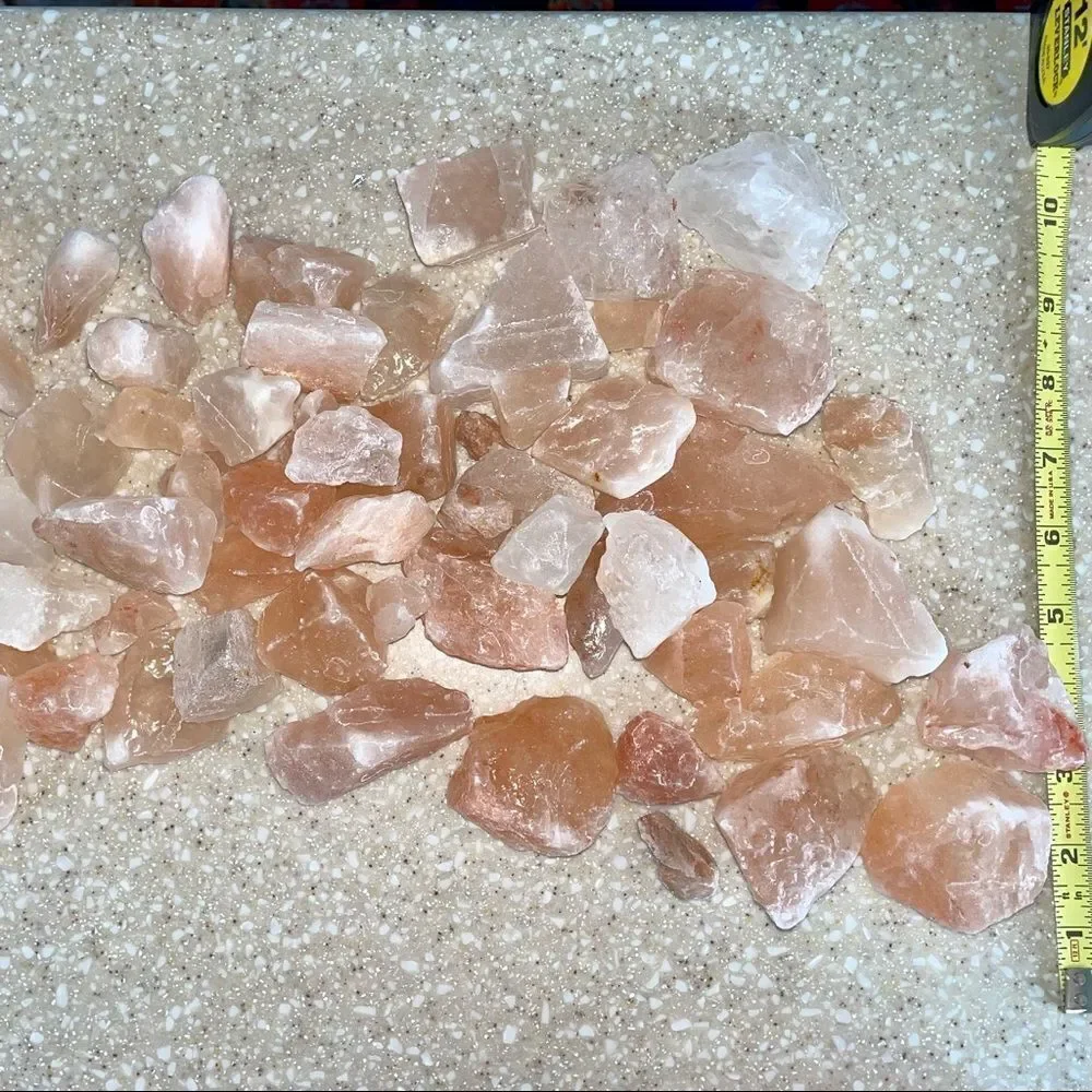 PINK HIMALAYAN rock salt 5 pounds of variety sizes of Himalayan rock salt